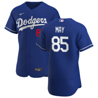 Los Angeles Dodgers #85 Dustin May Men's Nike Royal Alternate 2020 Authentic Player MLB Jersey
