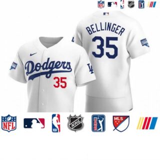 Los Angeles Dodgers Cody Bellinger White 2020 World Series Champions Authentic Jersey