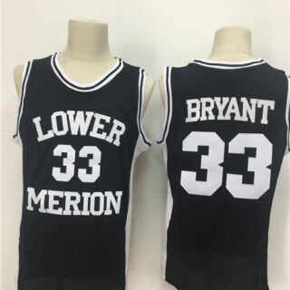 Lower Merion Aces 33 Kobe Bryant Black High School Mesh Basketball Jersey