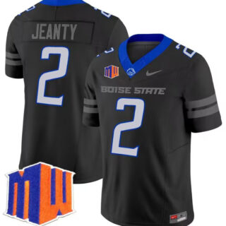 Men's Boise State Broncos #2 Ashton Jeanty Black Nike Vapor Limited Football Jersey