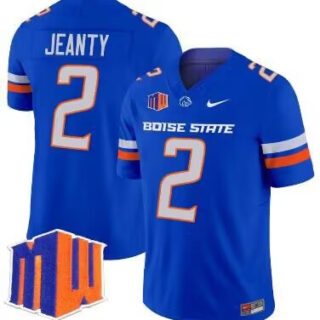 Men's Boise State Broncos #2 Ashton Jeanty Blue Nike Limited Football Jersey