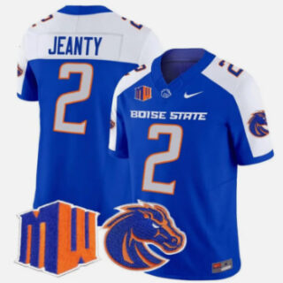 Men's Boise State Broncos #2 Ashton Jeanty Blue White Nike Vapor Limited Football Jersey