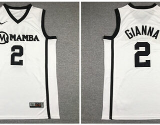 Mamba Gianna Maria 2 White Kobe Bryant Daughter Stitched Basketball Jersey