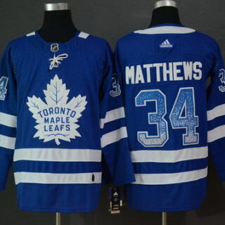 Maple Leafs 34 Auston Matthews Blue Drift Fashion Adidas Jersey