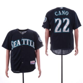 Mariners 22 Robinson Cano Navy Cool Base Jersey