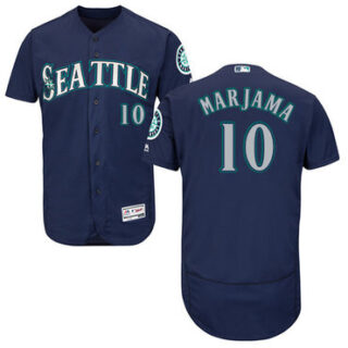Mariners #10 Mike Marjama Navy Blue Flexbase Authentic Collection Stitched Baseball Jersey