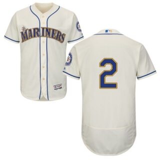 Mariners #2 Jean Segura Cream Flexbase Authentic Collection Stitched Baseball Jersey