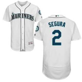 Mariners #2 Jean Segura White Flexbase Authentic Collection Stitched Baseball Jersey