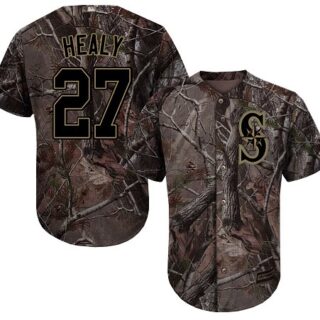 Mariners #27 Ryon Healy Camo Realtree Collection Cool Base Stitched Baseball Jersey
