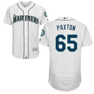 Mariners #65 James Paxton White Flexbase Authentic Collection Stitched Baseball Jersey