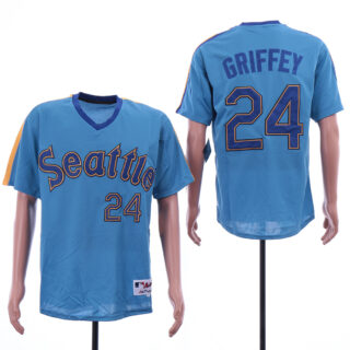 Mariners 24 Ken Griffey Jr. Blue Turn Back The Clock Jersey