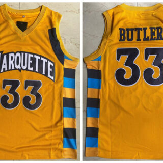 Marquette 33 Jimmy Butler Yellow College Basketball Jersey