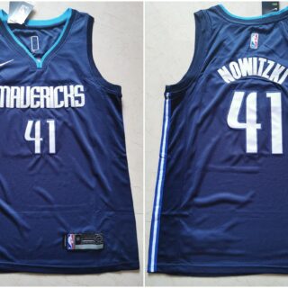 Mavericks 41 Dirk Nowitzki Navy Nike Swingman Jerseys