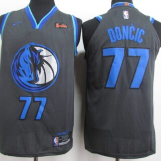 Mavericks 77 Luka Doncic Black 2018-19 City Edition Nike Authentic Jersey