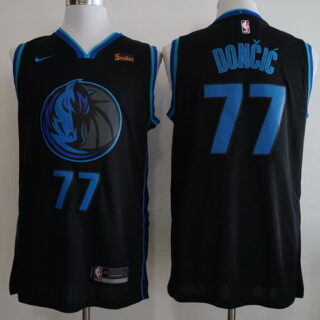 Mavericks 77 Luka Doncic Black 2018-19 City Edition Nike Swingman Jersey