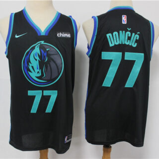 Mavericks 77 Luka Doncic Black 2019 City Edition Nike Swingman Jersey