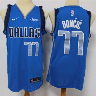 Mavericks 77 Luka Doncic Blue Nike Swingman Jersey