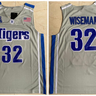 Memphis Tigers 32 James Wiseman Gray College Basketball Jersey