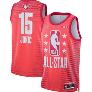 Men's 2022 All-Star #15 Nikola Jokic Maroon Stitched Jersey