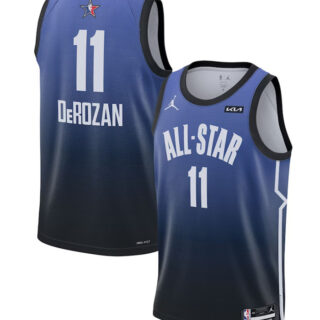 Men's 2023 All-Star #11 DeMar DeRozan Blue Game Swingman Stitched Basketball Jersey