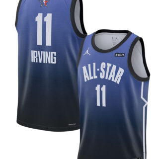 Men's 2023 All-Star #11 Kyrie Irving Blue Game Swingman Stitched Basketball Jersey