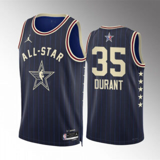 Men's 2024 All-Star #35 Kevin Durant Navy Stitched Basketball Jersey