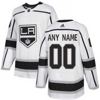 Men's Adidas Kings Personalized Authentic White Road NHL Jersey