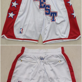 Men's All Star White Western Conference Shorts (Run Small)