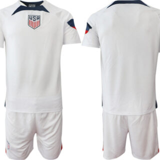 Men's American Custom White Home Soccer Jersey Suit