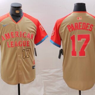 Men's American League #17 Isaac Paredes Cream 2024 All-Star Limited Stitched Jerseys