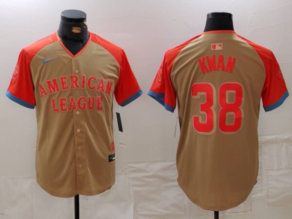 Men's American League #38 Steven Kwan Cream 2024 All-Star Limited Stitched Jerseys
