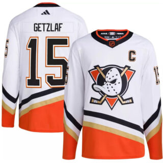 Men's Anaheim Ducks #15 Ryan Getzlaf White 2022-23 Reverse Retro Stitched Jersey