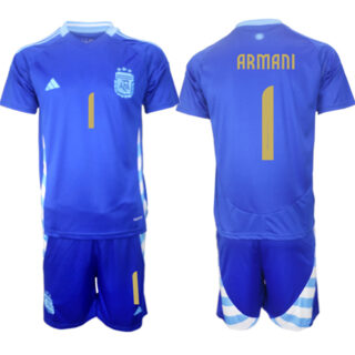 Men's Argentina #1 Franco Armani Blue 2024-25 Away SoccerJerseys
