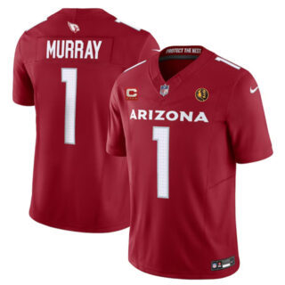 Men's Arizona Cardinals #1 Kyler Murray Red 2023 F.U.S.E. With 4-Star C Patch And John Madden Patch Vapor Limited Stitched Football Jersey