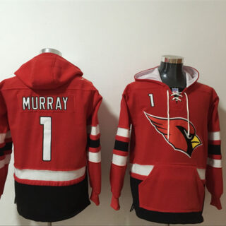 Men's Arizona Cardinals #1 Kyler Murray Red Ageless Must-Have Lace-Up Pullover Hoodie