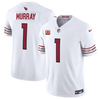 Men's Arizona Cardinals #1 Kyler Murray White 2023 F.U.S.E. With 4-Star C Patch Vapor Untouchable F.U.S.E. Limited Stitched Football Jersey