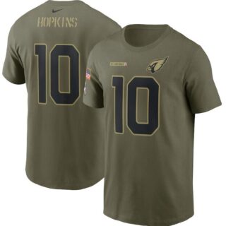 Men's Arizona Cardinals #10 DeAndre Hopkins 2021 Olive Salute To Service Legend