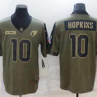 Men's Arizona Cardinals #10 DeAndre Hopkins Nike Olive 2021 Salute To Service Limited Player Jersey