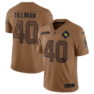 Men's Arizona Cardinals #40 Pat Tillman 2023 Brown Salute To Service Limited Stitched Football Jersey