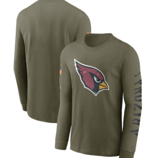 Men's Arizona Cardinals Olive 2022 Salute To Service Long Sleeve T-Shirt