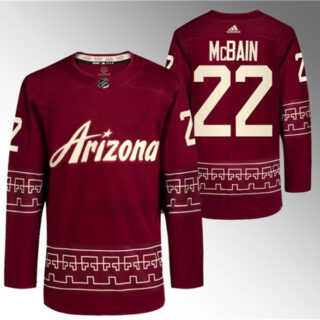 Men's Arizona Coyotes #22 Jack McBain Garnet Alternate Pro Jersey