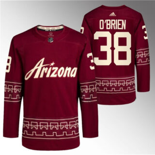 Men's Arizona Coyotes #38 Liam O'Brien Garnet Alternate Pro Jersey