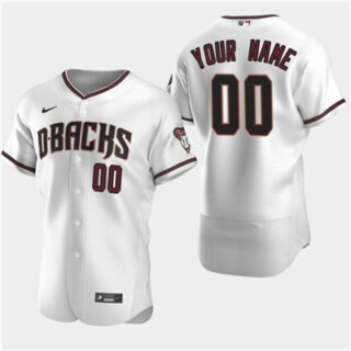 Men's Arizona Diamondbacks Custom 2020 Home Authentic White Flexbase Jersey