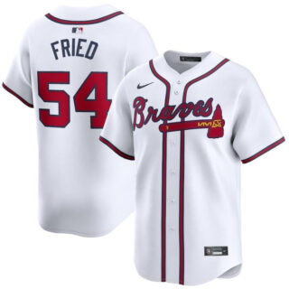 Men's Atlanta Braves #54 Max Fried White 2024 Home Limited Stitched Baseball Jersey