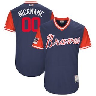 Men's Atlanta Braves Majestic Navy 2017 Players Weekend Authentic Team Custom Jersey