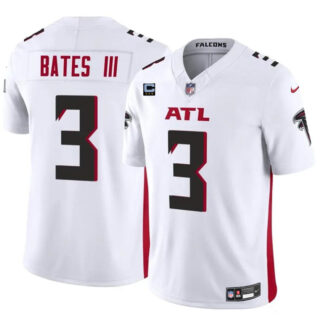 Men's Atlanta Falcons #3 Jessie Bates III White 2024 F.U.S.E With 3-Star C Patch Vapor Untouchable Limited Stitched Football Jersey