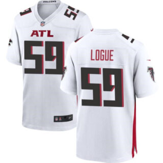 Men's Atlanta Falcons #59 Zion Logue White Limited Stitched Football Game Jersey
