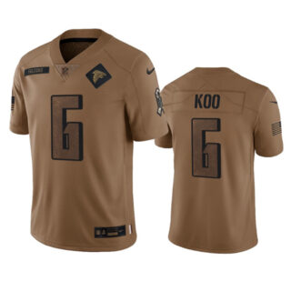 Men's Atlanta Falcons #6 Younghoe Koo 2023 Brown Salute To Setvice Limited Stitched Football Jersey