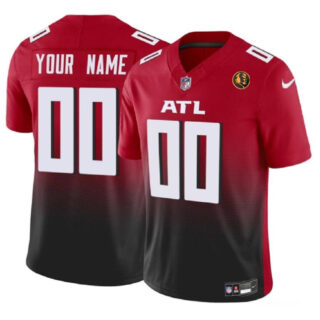 Men's Atlanta Falcons Active Player Custom Red 2023 F.U.S.E. With John Madden Patch Vapor Limited Stitched Football Jersey