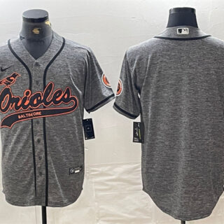Men's Baltimore Orioles Blank Gray Cool Base Stitched Jersey